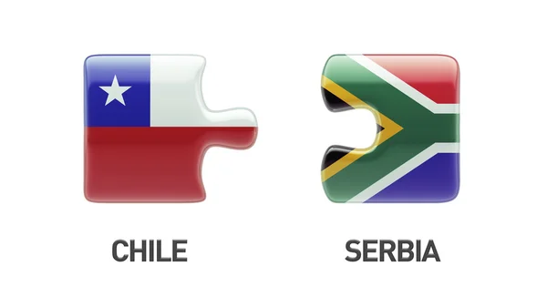 Sydafrika Chile pussel koncept — Stockfoto