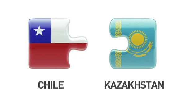 Kazachstan Chile logiczne pojęcia — Zdjęcie stockowe