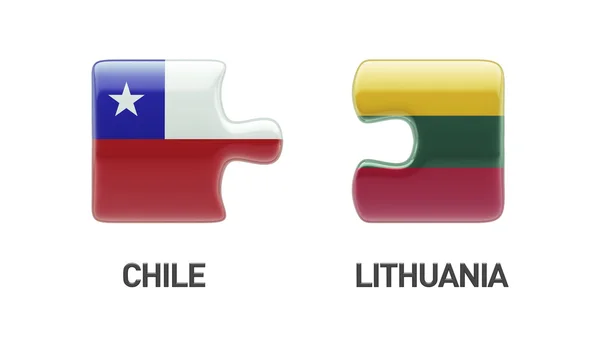 Lituania Cile Puzzle Concept — Foto Stock