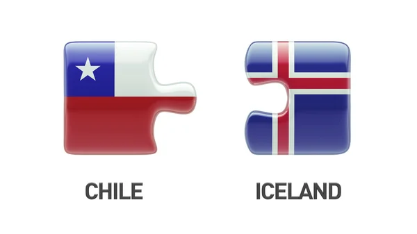 Iceland Chile  Puzzle Concept — Stock Photo, Image