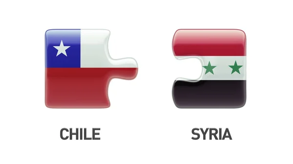 Syria Chile  Puzzle Concept — Stock Photo, Image