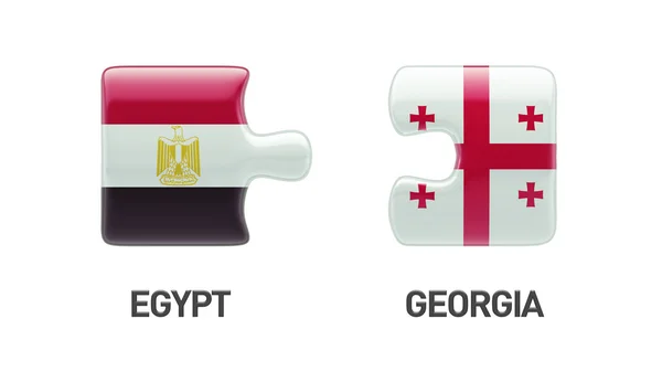 Egypte Georgië puzzel Concept — Stockfoto