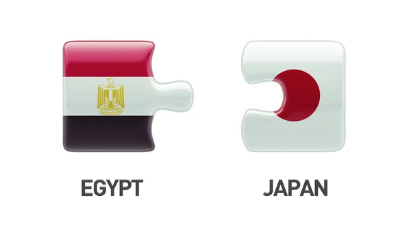 埃及日本拼图概念 — 图库照片