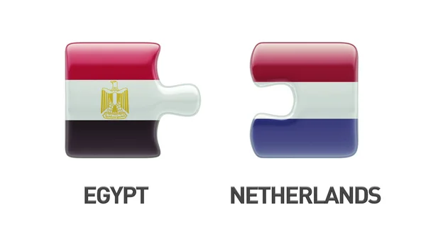 Egipto Países Bajos Puzzle Concepto — Foto de Stock