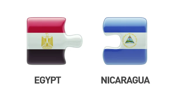 Egypt Nikaragua logická koncepce — Stock fotografie