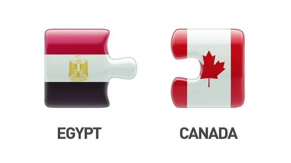 Canadá Egipto Puzzle Concepto — Foto de Stock