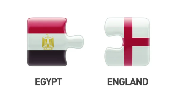 Engeland Egypte puzzel Concept — Stockfoto