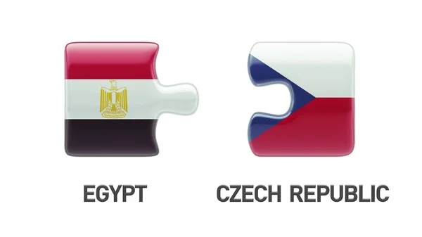 République tchèque Égypte Puzzle Concept — Photo