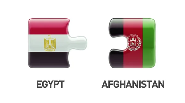 Afghanistan Egitto Puzzle Concept — Foto Stock