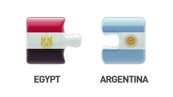 Argentina Egypt Puzzle koncept — Stock fotografie