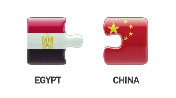 China Egypte puzzel Concept — Stockfoto