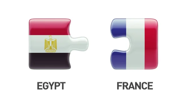 France Egypte Puzzle Concept — Photo