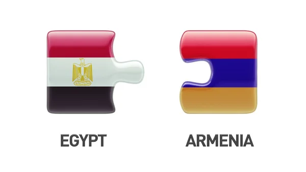 Arménie Egypt Puzzle koncept — Stock fotografie