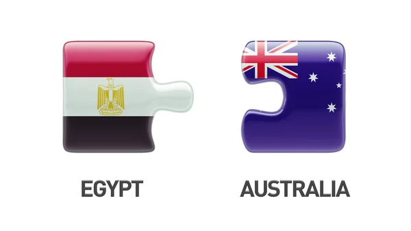 Australien Egypten Puzzle koncept — Stockfoto