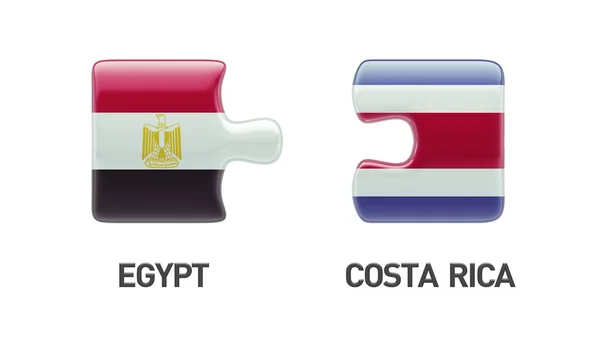 Costa Rica Ägypten Puzzle-Konzept — Stockfoto