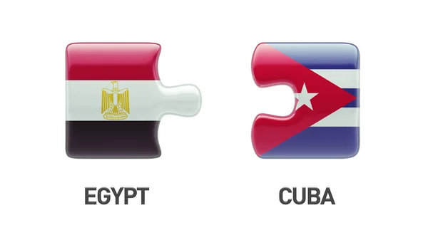 Cuba Egypte puzzel Concept — Stockfoto