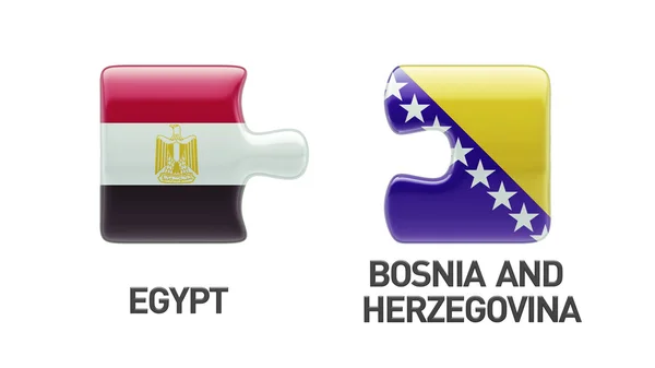 Bosna a Hercegovina Egypt Puzzle koncept — Stock fotografie
