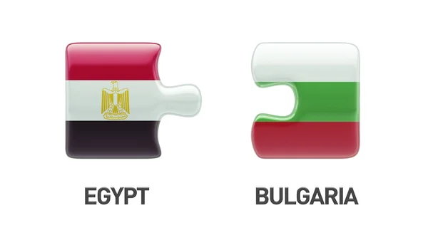 Bułgaria Egypt Puzzle koncepcja — Zdjęcie stockowe