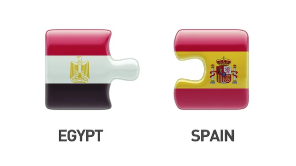 스페인 이집트 퍼즐 개념 — 스톡 사진