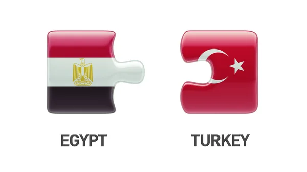 Turkey Egypt  Puzzle Concept — Stock Photo, Image