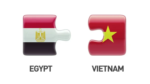 Vietnam Egypt Puzzle koncept — Stock fotografie