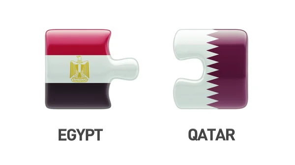 Qatar Ägypten Puzzle-Konzept — Stockfoto