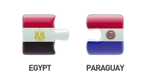 Paraguay Egypt Puzzle koncept — Stock fotografie