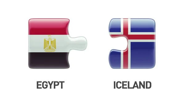 冰岛埃及拼图概念 — 图库照片