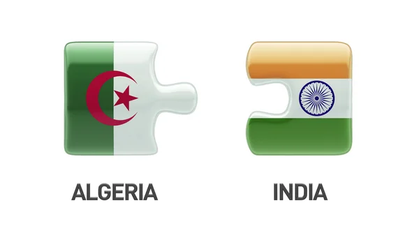 Algieria Indie koncepcja logiczne — Zdjęcie stockowe