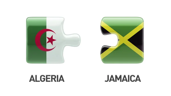 Alžírsko Jamajka logická koncepce — Stock fotografie