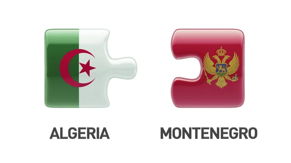 Αλγερία Μαυροβούνιο Αλγερία παζλ έννοια — Φωτογραφία Αρχείου