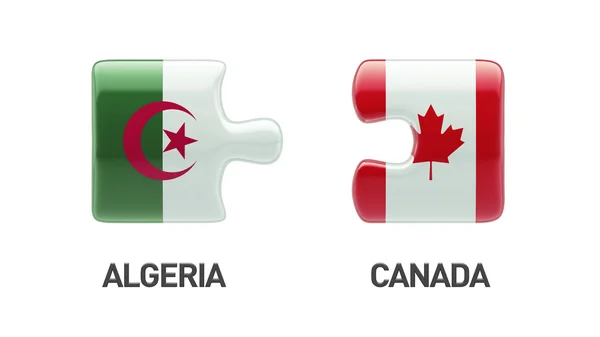 Canada Algeria  Puzzle Concept — Stock Photo, Image