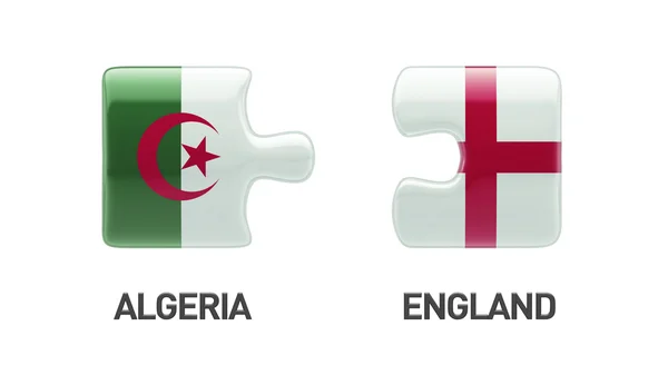 England Algeria  Puzzle Concept — Stock Photo, Image