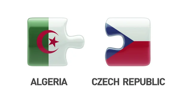 Czech Republic Algeria  Puzzle Concept — Stock Photo, Image