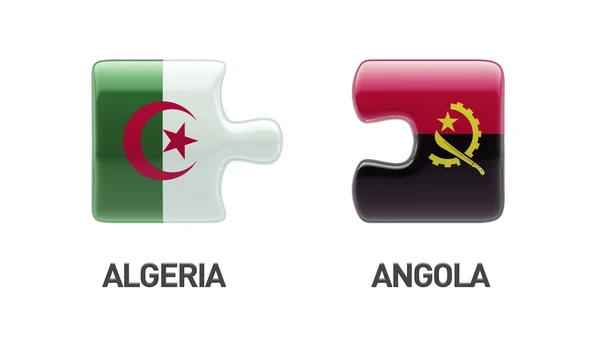 Concetto di Puzzle di Algeria Angola — Foto Stock