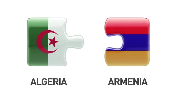 Armenien Algeriet pussel koncept — Stockfoto
