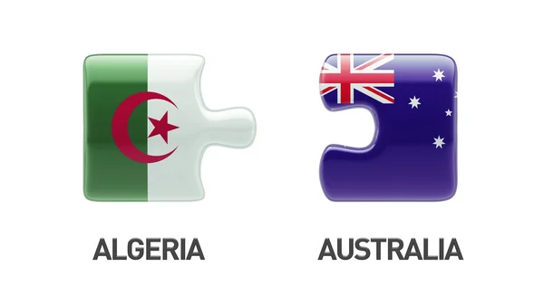 澳大利亚阿尔及利亚拼图概念 — 图库照片