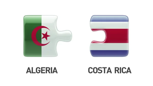 Concetto di Puzzle di Algeria Costa Rica — Foto Stock