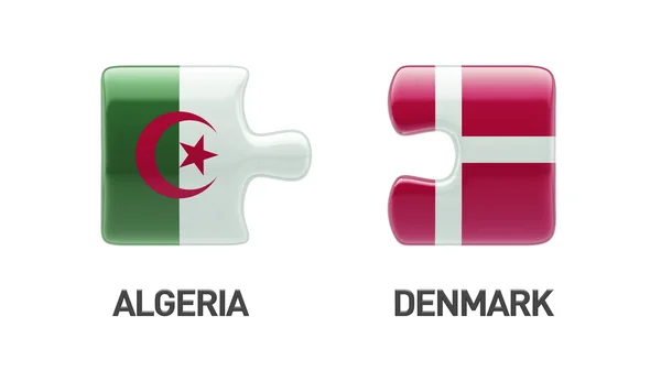 Denmark Algeria  Puzzle Concept — Stock Photo, Image