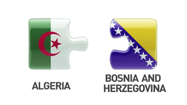 Bosnia-Erzegovina Algeria Puzzle Concept — Foto Stock