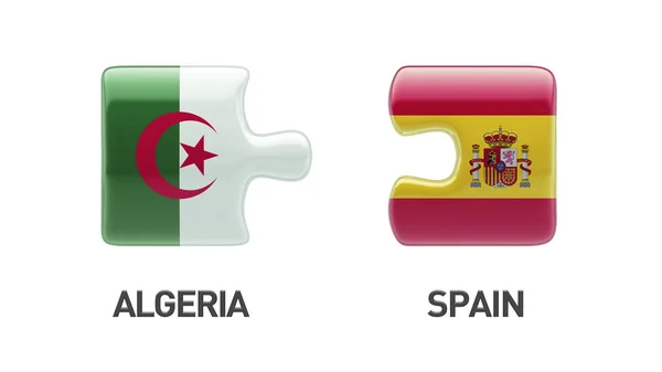 Spain Algeria  Puzzle Concept — Stock Photo, Image