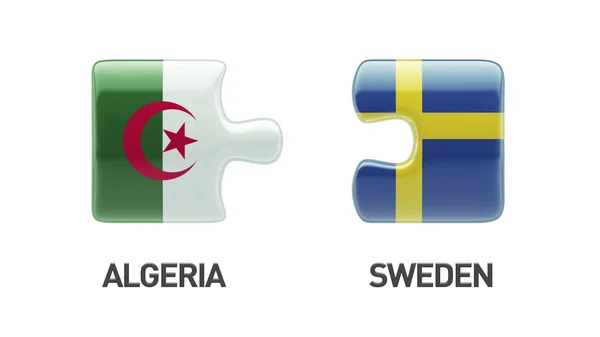 Suecia Argelia Puzzle Concepto — Foto de Stock