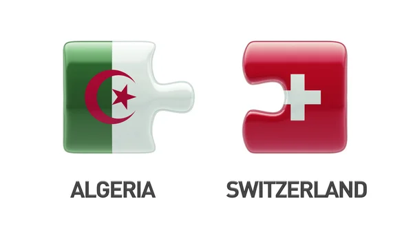 Switzerland Algeria  Puzzle Concept — Stock Photo, Image