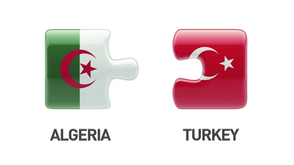 Turkey Algeria  Puzzle Concept — Stock Photo, Image