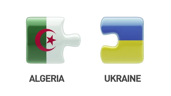 Ukraine Algeria Puzzle-Konzept — Stockfoto