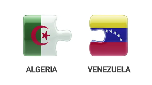 Venezuela Algeria  Puzzle Concept — Stock Photo, Image