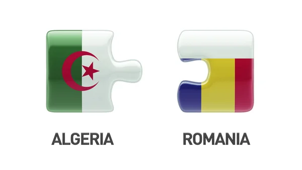 Romania Algeria  Puzzle Concept — Stock Photo, Image