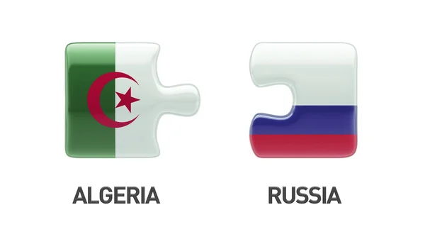 Russia Algeria  Puzzle Concept — Stock Photo, Image