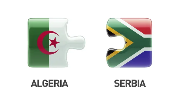 南非阿尔及利亚拼图概念 — 图库照片