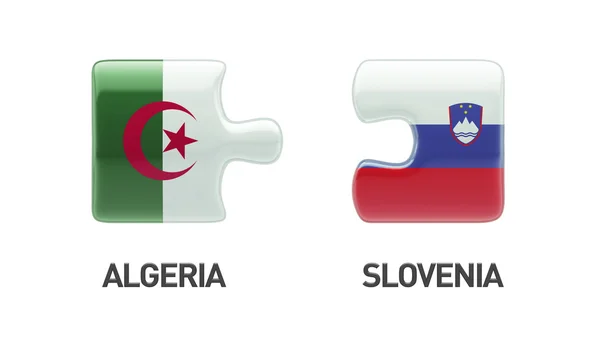 Slowenien Algerien Puzzle-Konzept — Stockfoto